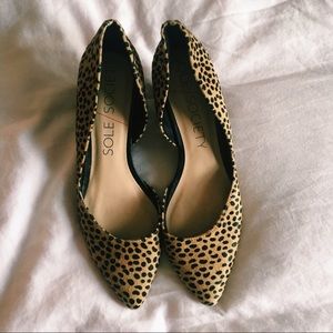 Sole Society Cheetah / Leopard Print Wedge Heels